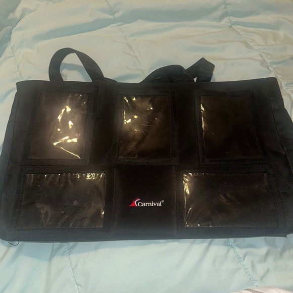 Carnival Cruise Line Handbags - Carnival Cruise Lines Photo Memory Carry On Tote Shoulder Bag Black Vacation